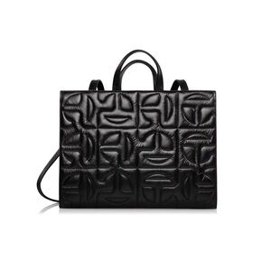 Telfar Black Embossed Tote Bag